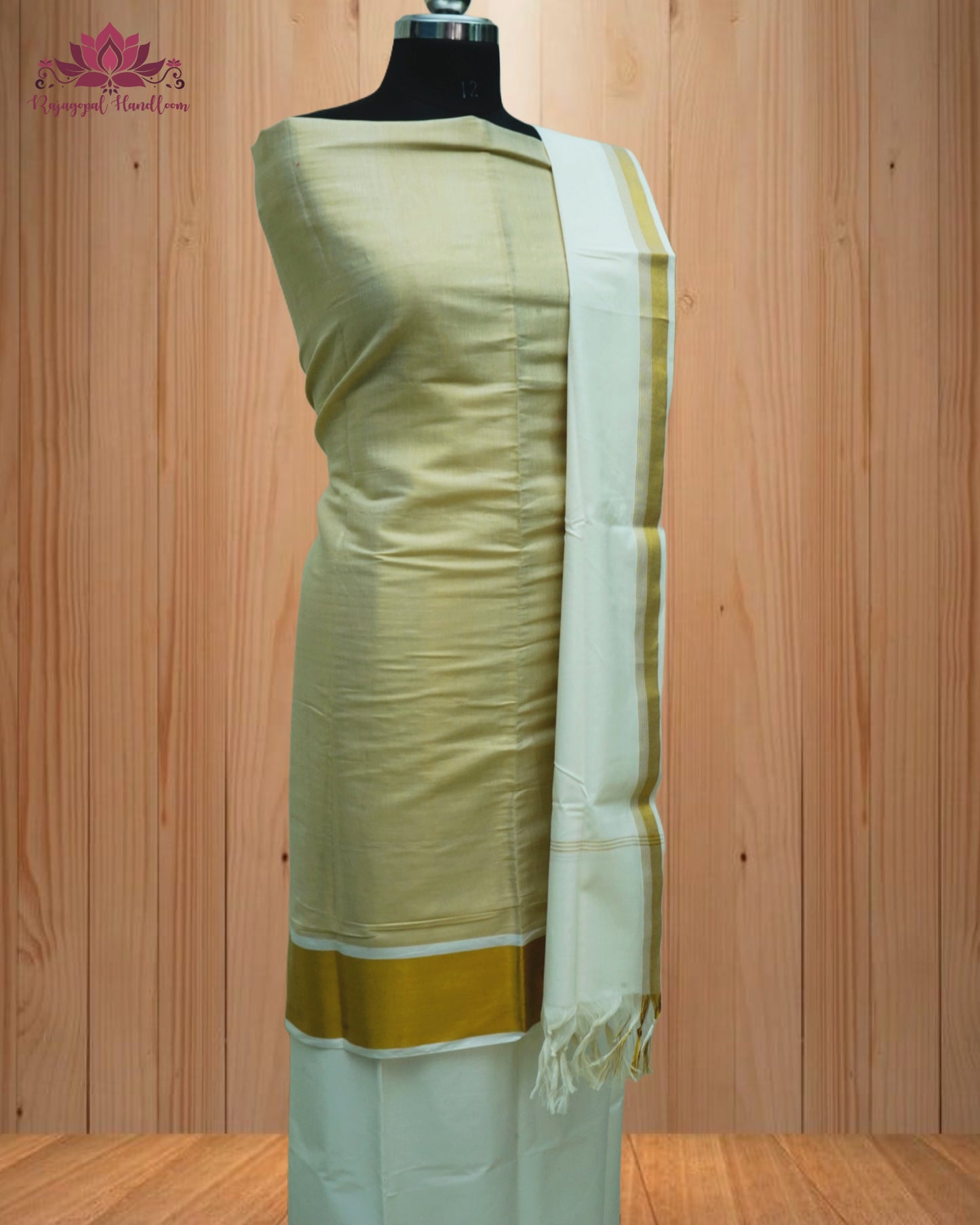 Beige Churidar Material with a classic Plain Design