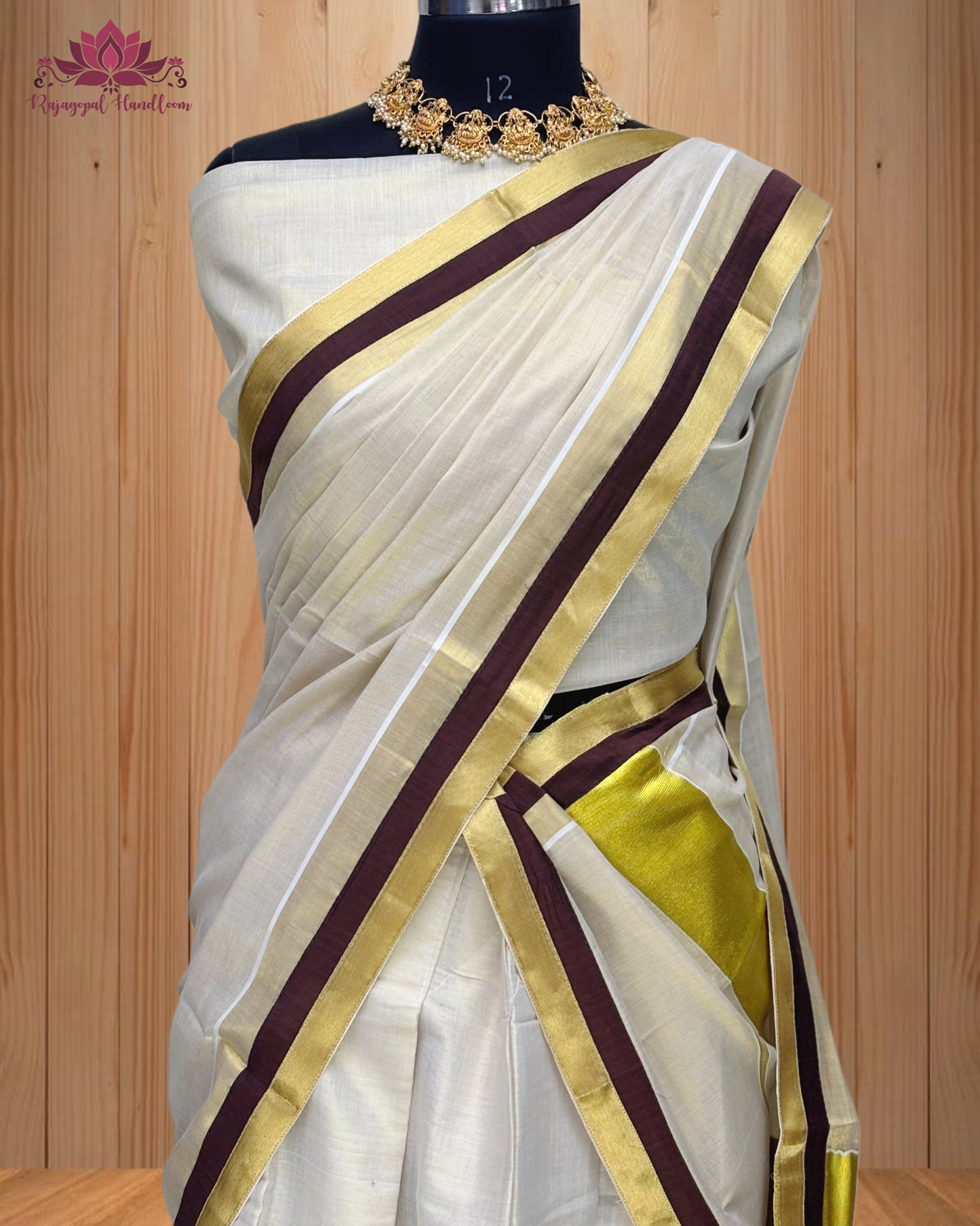 Dhawani Set with a majestic golden & black border