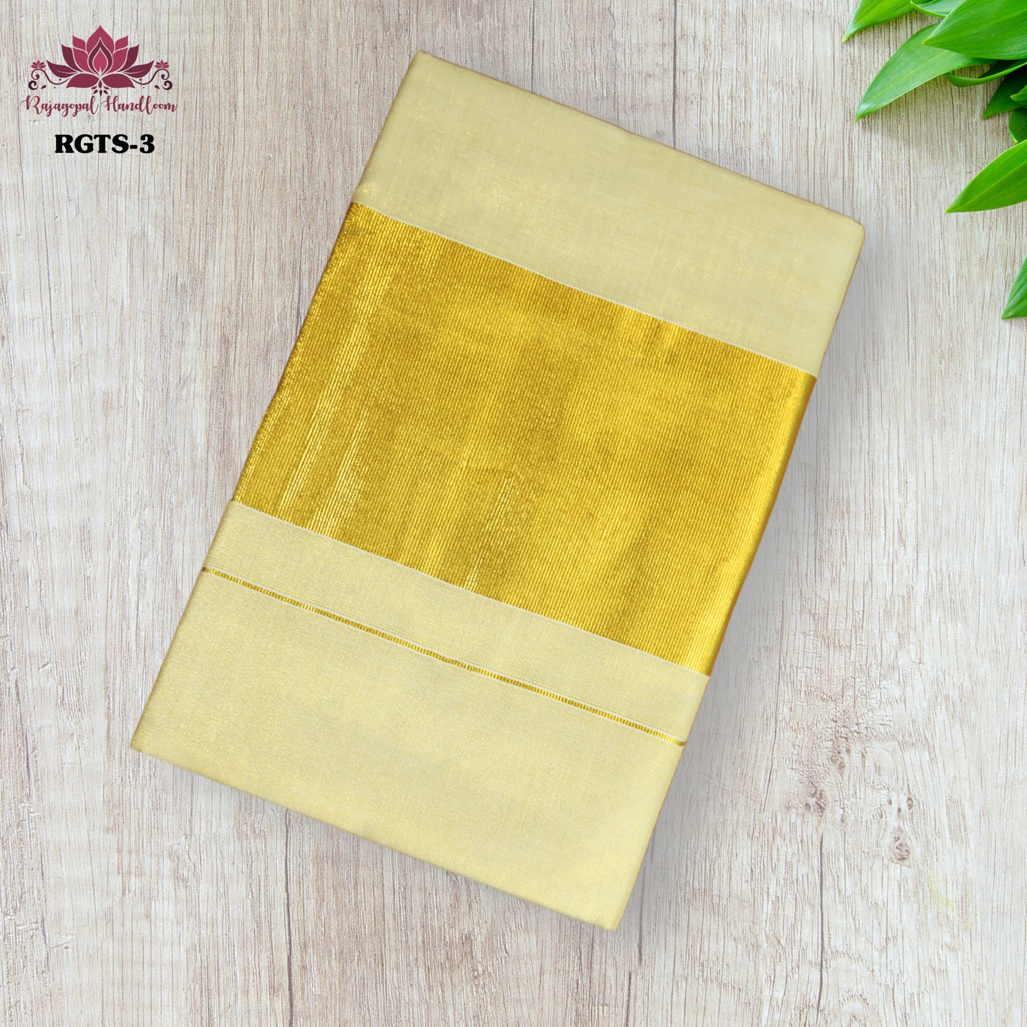 Kerala 3X5 Plain Tissue Saree