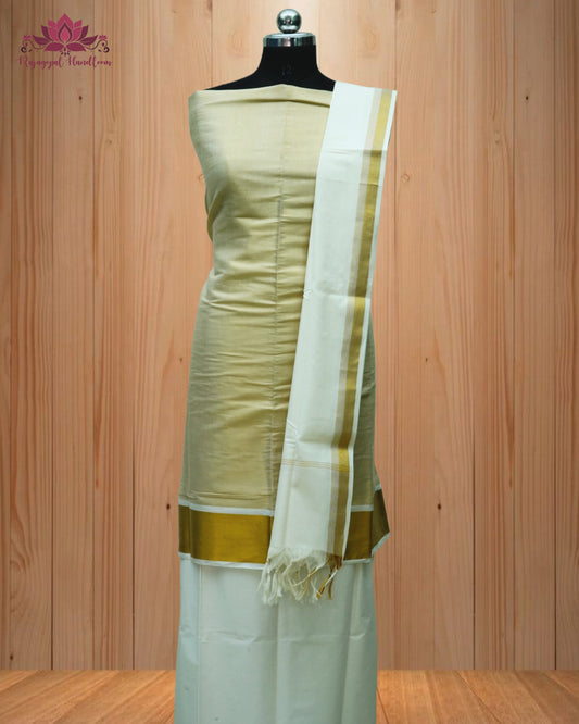 Beige Churidar Material with a classic Plain Design